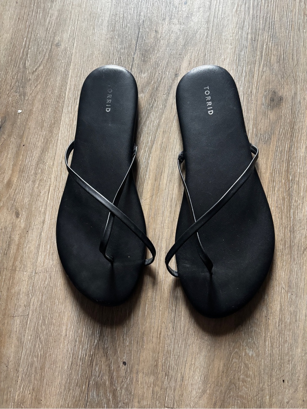 torrid Black Crisscross Minimal Flip Sandals